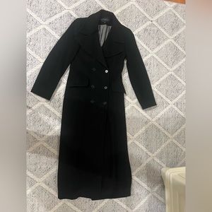 Kenneth Cole reaction black long dress coat size 4